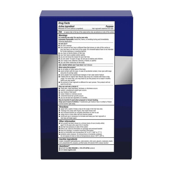 Rogaine Men's 5% Minoxidil Foam for Hair Regrowth
