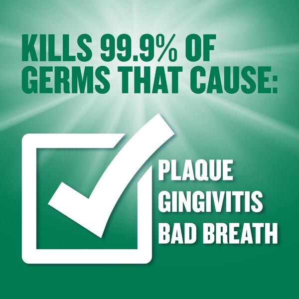 Listerine Antiseptic Mouthwash for Bad Breath, Plaque, and Gingivitis, Fresh Burst