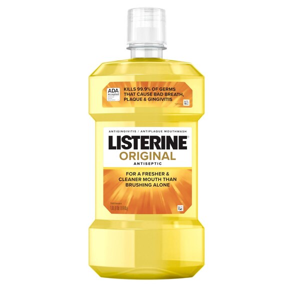 Listerine Antiseptic Mouthwash for Bad Breath, Plaque, and Gingivitis, Original