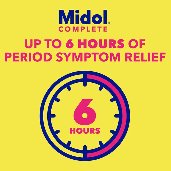 Midol Complete Menstrual Pain Relief Acetaminophen Caplets