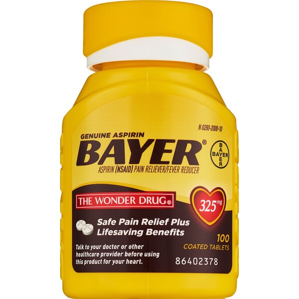 Bayer Genuine Aspirin 325 MG Coated Tablets