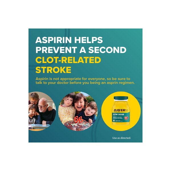 Bayer Low Dose Aspirin 81 MG Enteric Coated Talblets