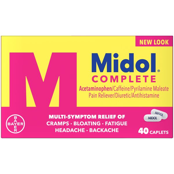 Midol Complete Menstrual Pain Relief Acetaminophen Caplets