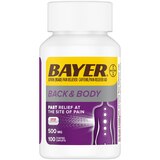 Bayer Back & Body Extra Strength Aspirin, 500mg Coated Tablets, Fast Relief, 100 ct, thumbnail image