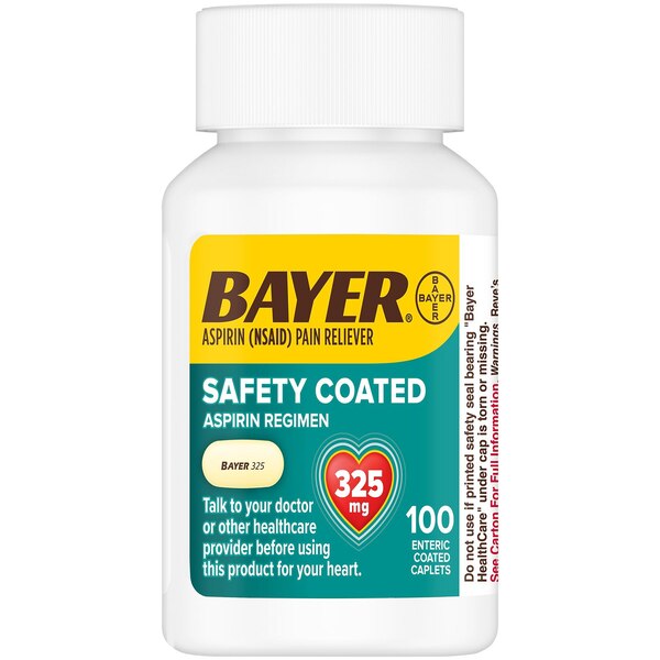 Bayer Aspirin 325 MG Enteric Coated Tablets, 100 CT