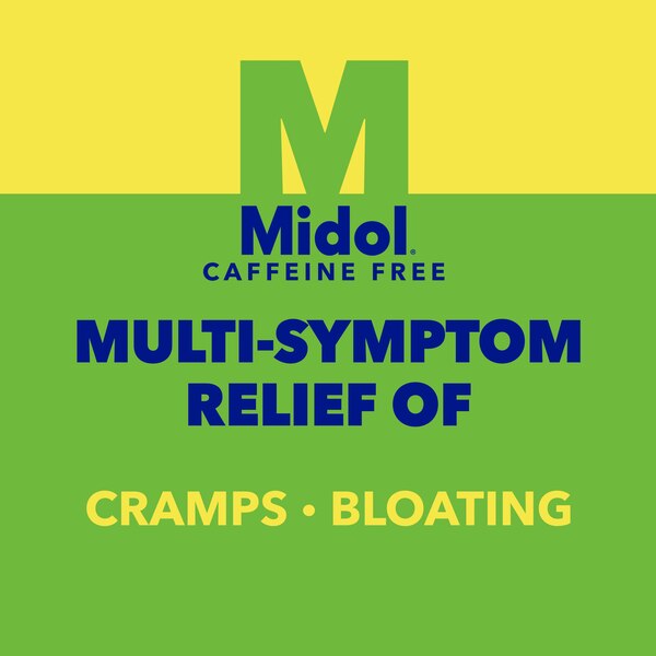 Midol Complete Caffeine Free Menstrual Pain Relief Acetaminophen Caplets, 24 CT
