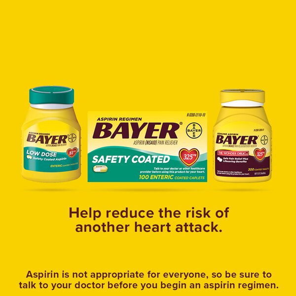 Bayer Low Dose Aspirin 81 MG Chewable Tablets, Cherry, 36 CT, 3 Pack