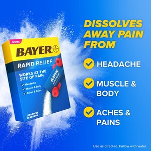 Bayer Rapid Relief Powder Packs, Raspberry, 20 CT