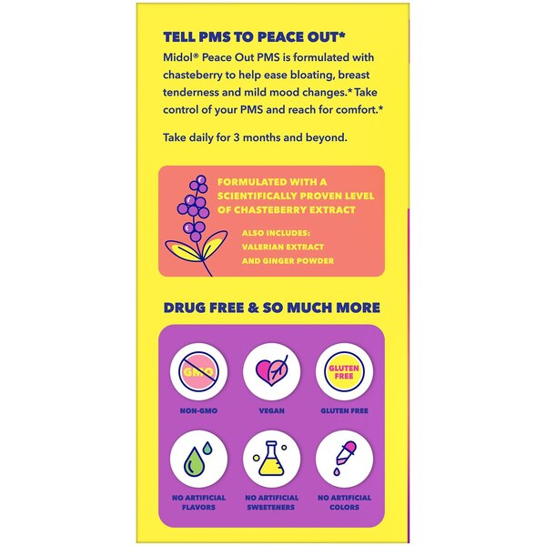 Midol Peace Out PMS Capsules, 30 CT