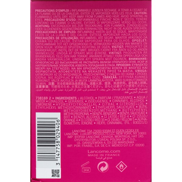 Miracle by Lancome Paris Eau de Parfum Spray, 1 OZ