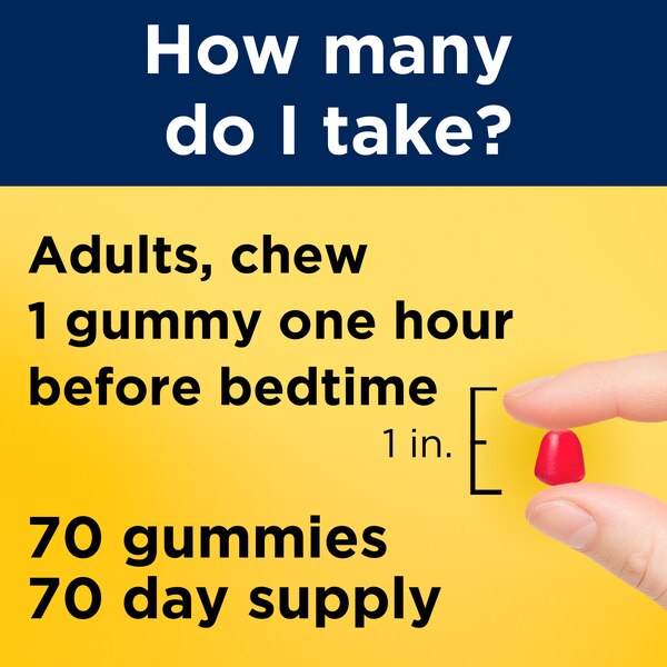 Nature Made Melatonin 5mg Extra Strength Gummies, 100% Drug Free Sleep Aid for Adults, 70 CT