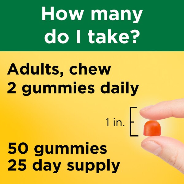 Nature Made Vitamin D3 K2 Gummies, Vitamin D 5000 IU per serving, Bone & Immune Support, 50 CT