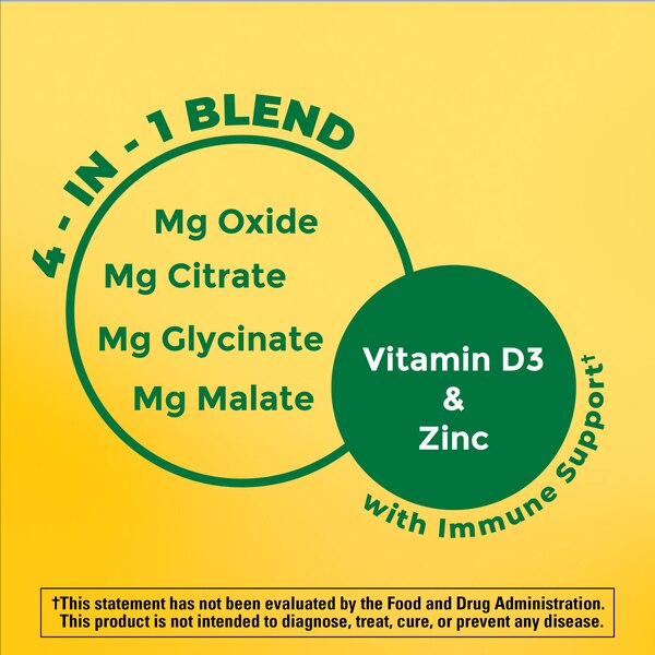 Nature Made Magnesium Complex with Vitamin D and Zinc Capsules, Blended Magnesium Supplement, 60 CT