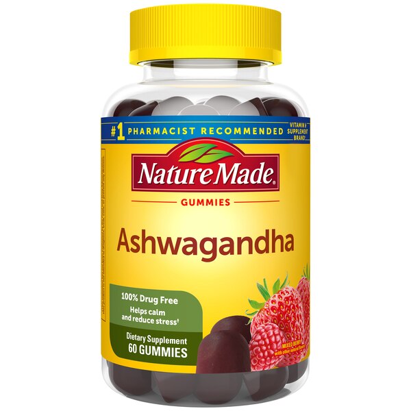 Nature Made Ashwagandha Gummies for Stress Relief Support, Vegan KSM-66 Ashwagandha, 60 CT
