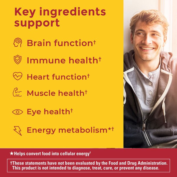 Nature Made Advanced Multivitamin Gummies For Him with Magnesium Citrate, Calcium & B Vitamins, 90 CT