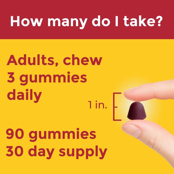 Nature Made Advanced Multivitamin Gummies For Him with Magnesium Citrate, Calcium & B Vitamins, 90 CT