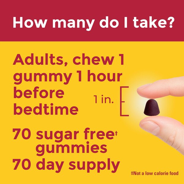 Nature Made Zero Sugar Melatonin Gummies 5mg, Sugar Free Sleep Aid, 70 CT