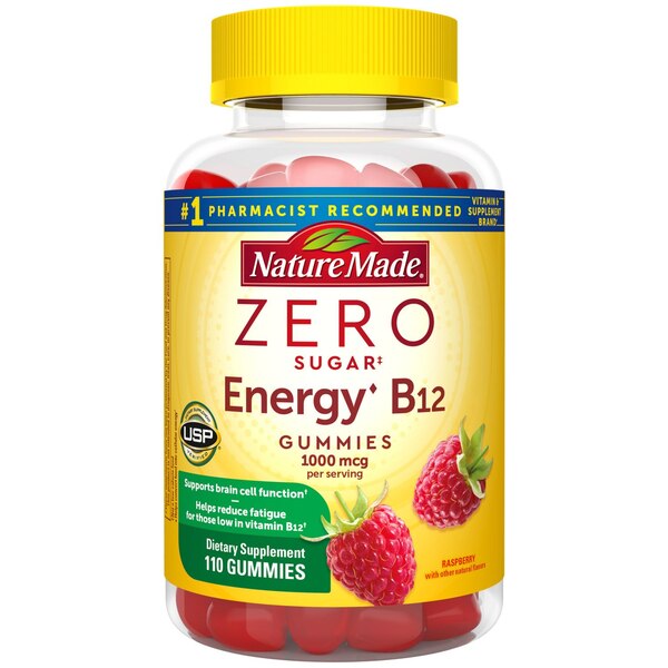 Nature Made Zero Sugar Energy Vitamin B12 Gummies 1000 mcg, Sugar Free Gummies, 110 CT