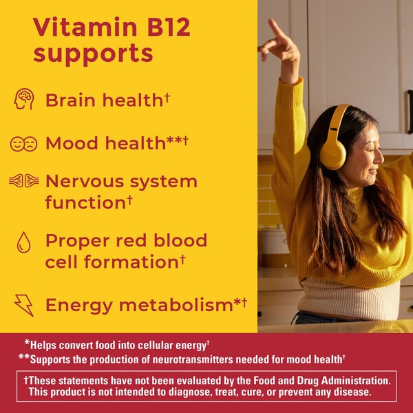 Nature Made Zero Sugar Energy Vitamin B12 Gummies 1000 mcg, Sugar Free Gummies, 110 CT