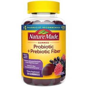 Nature Made Probiotic + Prebiotic Fiber, Mixed Berry, 50 CT