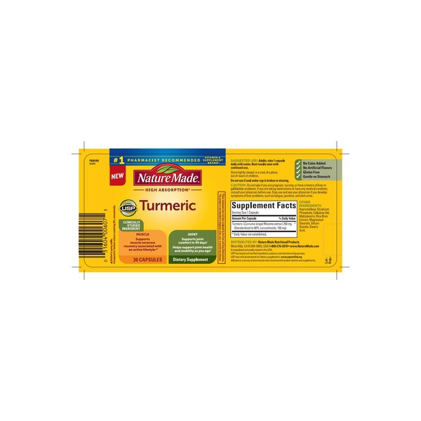 Nature Made Turmeric Capsules, 30 CT