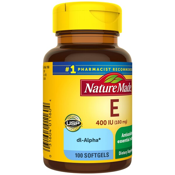 Nature Made - Vitamina E en cápsulas blandas, 180 mg (400 IU) dl-Alpha, 100 u.