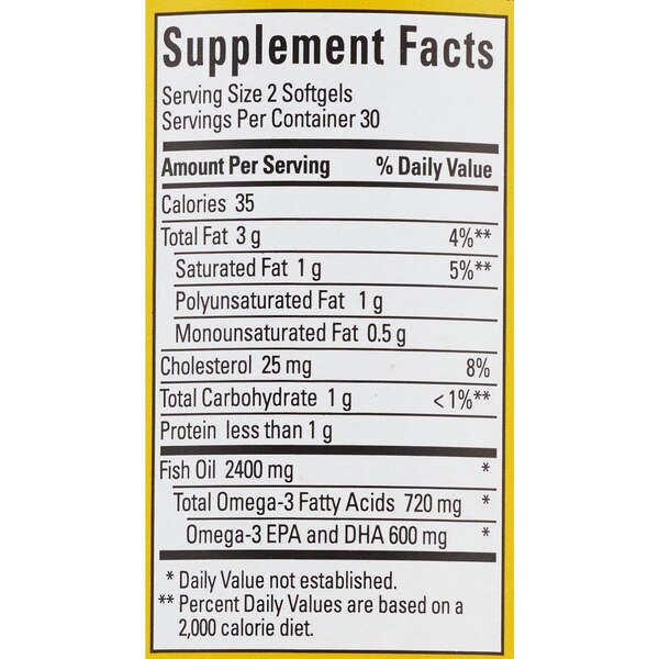 Nature Made Burp Less Fish Oil 1200 mg Softgels
