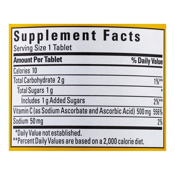 Nature Made Vitamin C Chewable Tablets 500mg