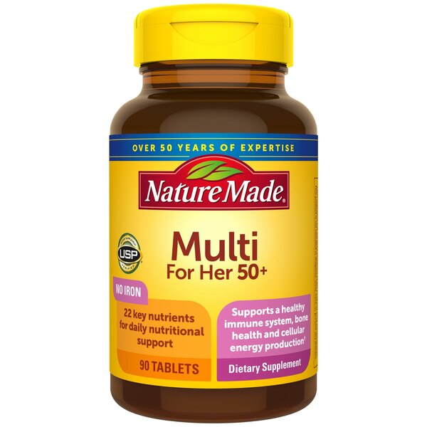 Nature Made Multivitamin For Her 50+ Tablets with No Iron, 90 CT