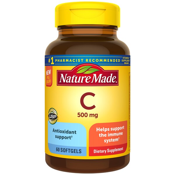 Nature Made Vitamin C 500 mg Immune Support Supplement Softgels, 60 CT