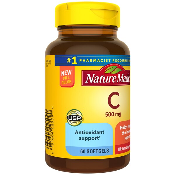 Nature Made Vitamin C 500 mg Immune Support Supplement Softgels, 60 CT