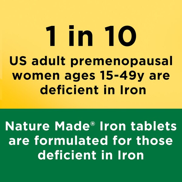Nature Made Iron (from Ferrous Sulfate) Tablets 65 mg, 180CT