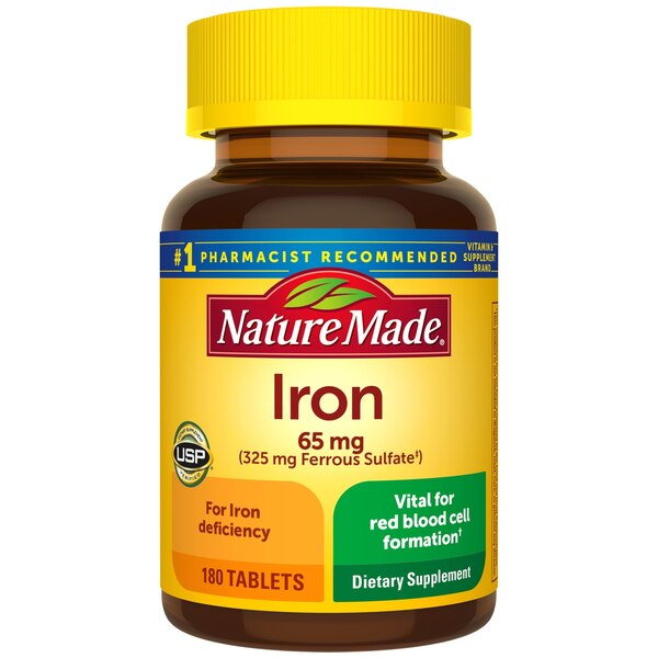 Nature Made Iron (from Ferrous Sulfate) Tablets 65 mg, 180CT