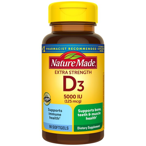 Nature Made Ultra Strength Vitamin D3 Liquid Softgels 5000 IU