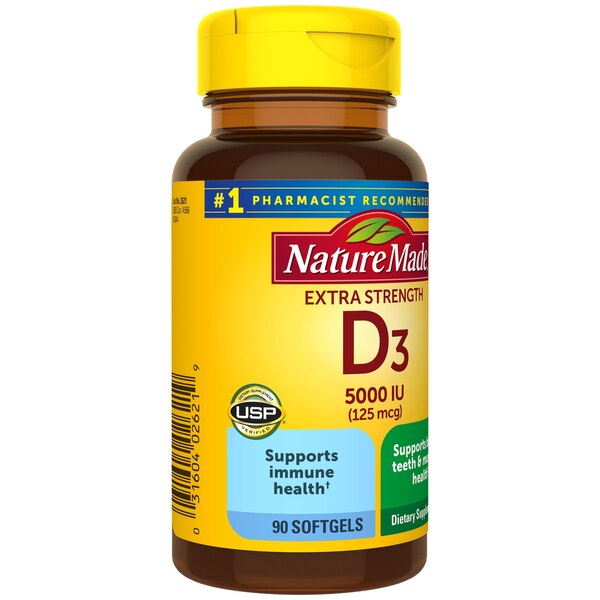 Nature Made Ultra Strength Vitamin D3 Liquid Softgels 5000 IU