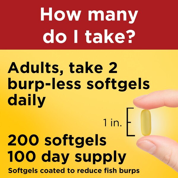 Nature Made Burp Less Fish Oil 1200 mg Softgels