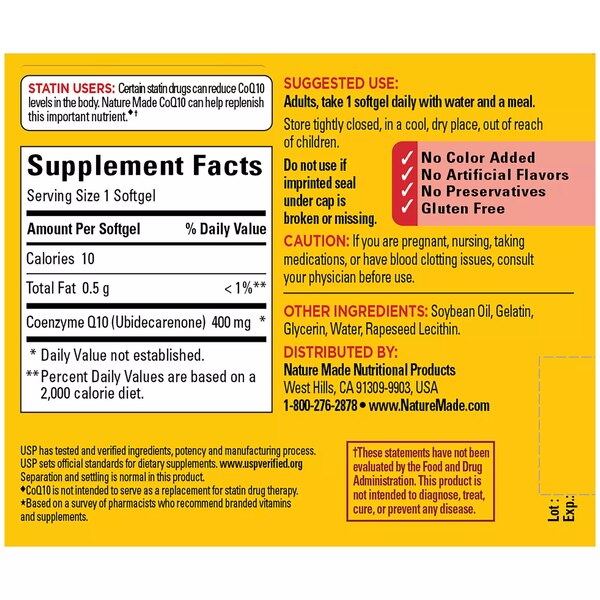 Nature Made CoQ10 400mg Softgels, 40 CT