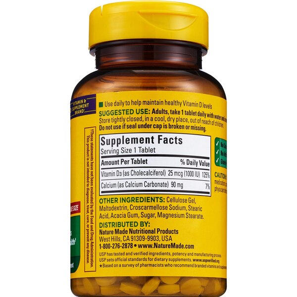 Nature Made Vitamin D Tablets 1,000 IU