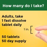 Nature Made Vitamin B12 Sublingual 1000 mcg Sugar Free Fast Dissolve Tablets, 50 CT, thumbnail image