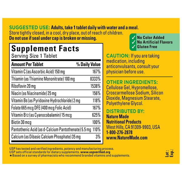 Nature Made Super B Complex Tablets