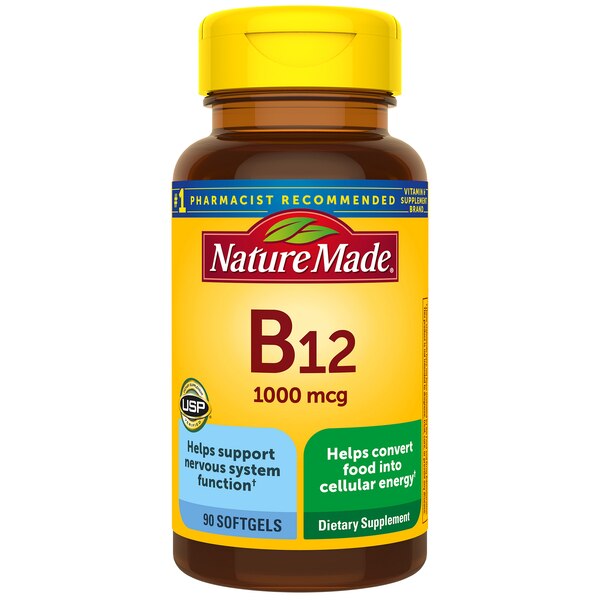Nature Made Vitamin B12 1000 mcg, B12 Vitamin Softgels for Energy Metabolism Support, 90 CT