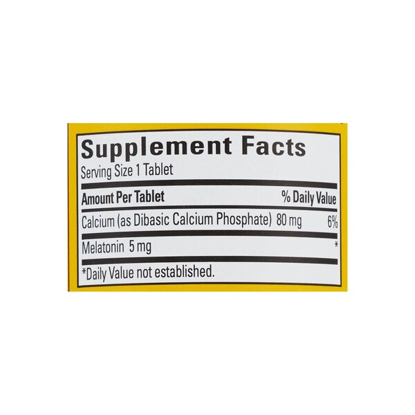 Nature Made Melatonin 5mg Extra Strength Tablets, 100% Drug Free Sleep Aid for Adults, 90 CT