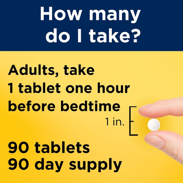 Nature Made Melatonin 5mg Extra Strength Tablets, 100% Drug Free Sleep Aid for Adults, 90 CT