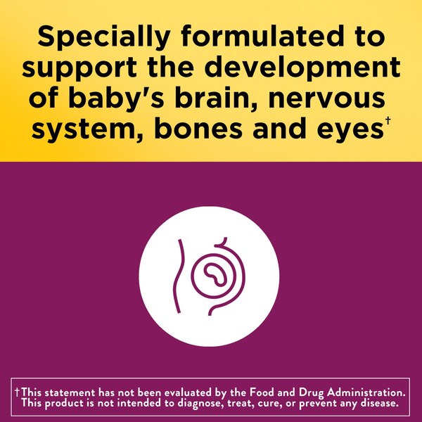 Nature Made Prenatal with Folic Acid + DHA, Prenatal Vitamin and Mineral Supplement Softgels, 60 CT