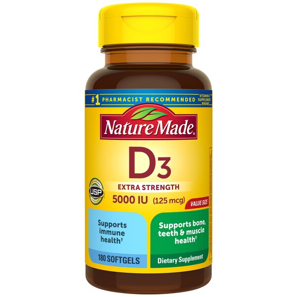 Nature Made Ultra Strength Vitamin D3 Liquid Softgels 5000 IU