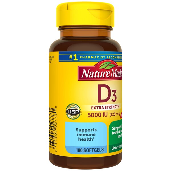 Nature Made Ultra Strength Vitamin D3 Liquid Softgels 5000 IU
