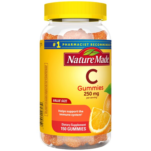 Nature Made Vitamin C 250mg Per Serving for Immune Support Vitamin Gummies, 150 CT