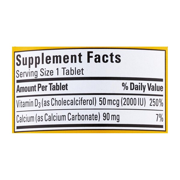 Nature Made Vitamin D3 2000 IU (50 mcg) Bone Health and Immune Support Tablets, 400 CT