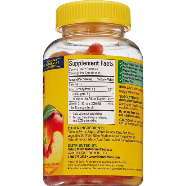 Nature Made D3 Adult Gummies Vitamins