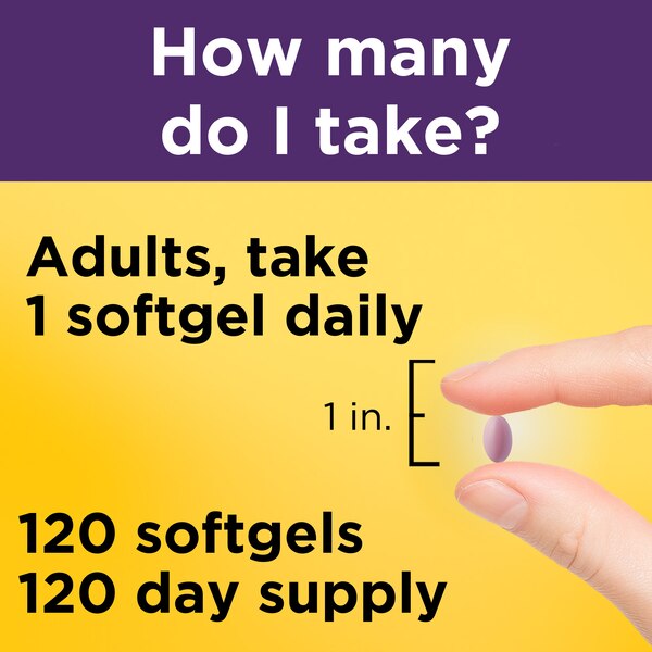 Nature Made Maximum Strength Biotin 5000 mcg Helps Support Healthy Hair, Skin & Nails Softgels 120 CT
